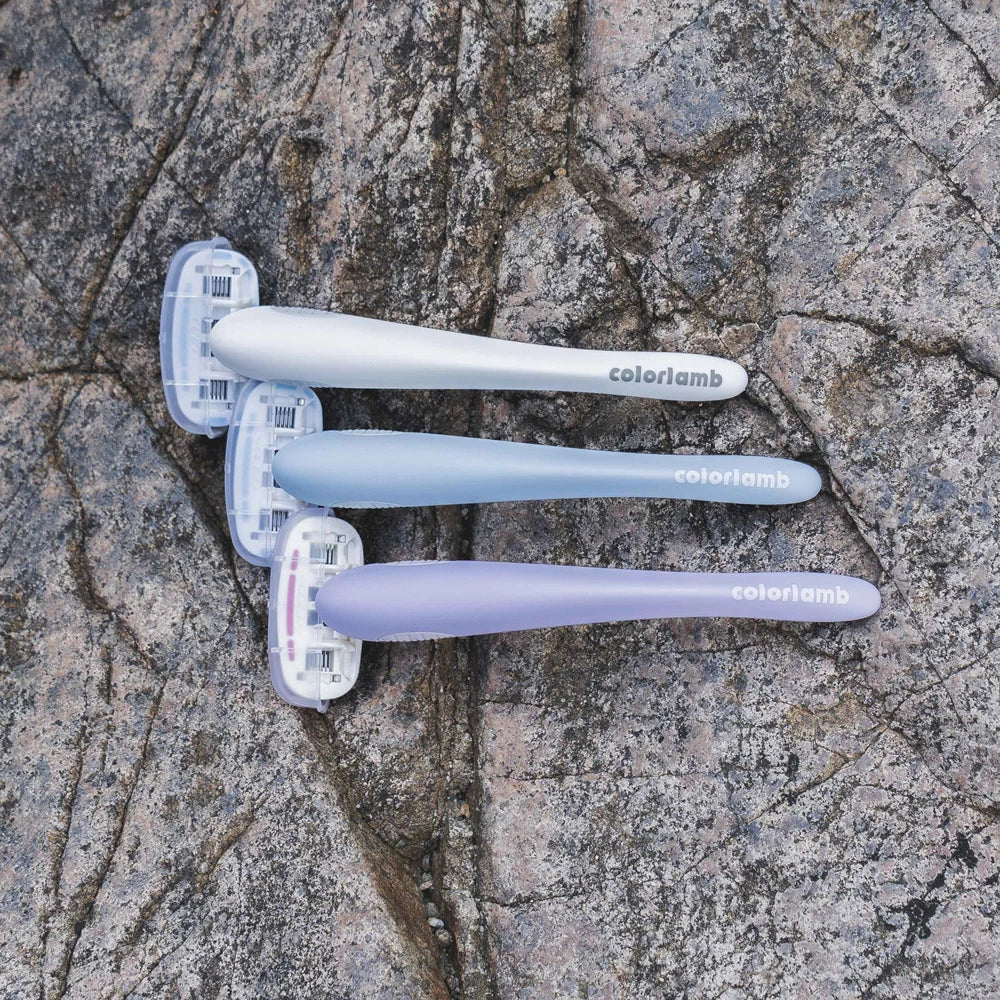Colorlamb Whale Shape Women Razor with 5 Layer Skincare Soap Blades for Shaving Body Hair Removal Tool Safe Cleaning Shaver
