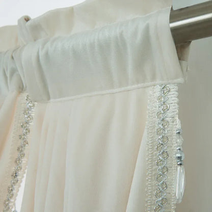 Velvet Valance Small Curtain for LivingRoom Bedroom Kitchen  Hotel Hall Luxury Home Decoration High Quality Fabric Partition
