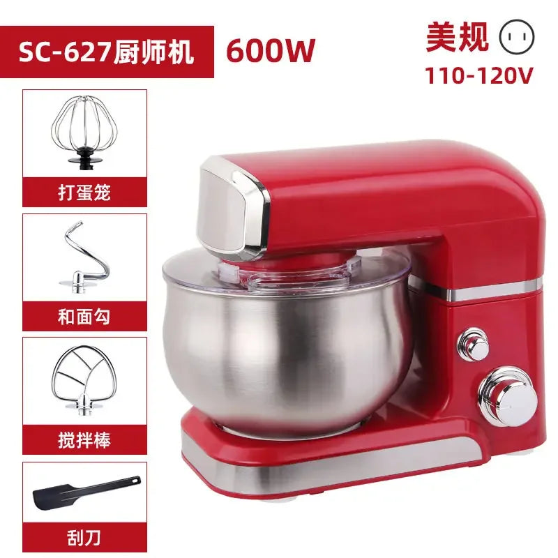 110V/220V Dragon Stand Mixer Small Household Multi-function Dough Kneader Cream Whisker Automatic LAB