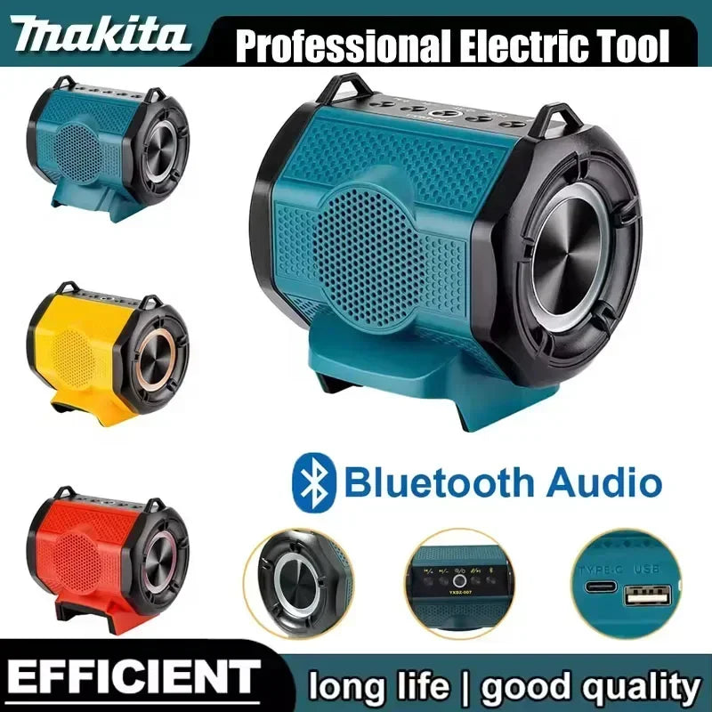 Makita Bluetooth Speaker For Milwaukee/Dewalt 18V 20V Battery With USB Type-C Port Charge Player Loudspeaker Amplifier