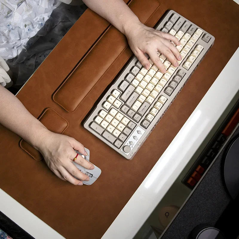 Wrist Pad Rest Keyboard Guard Three Pieces Desk Pad Waterproof PU Mouse Pad Large Mousepad Laptop Non-slip Desk Mat Mouse Mat