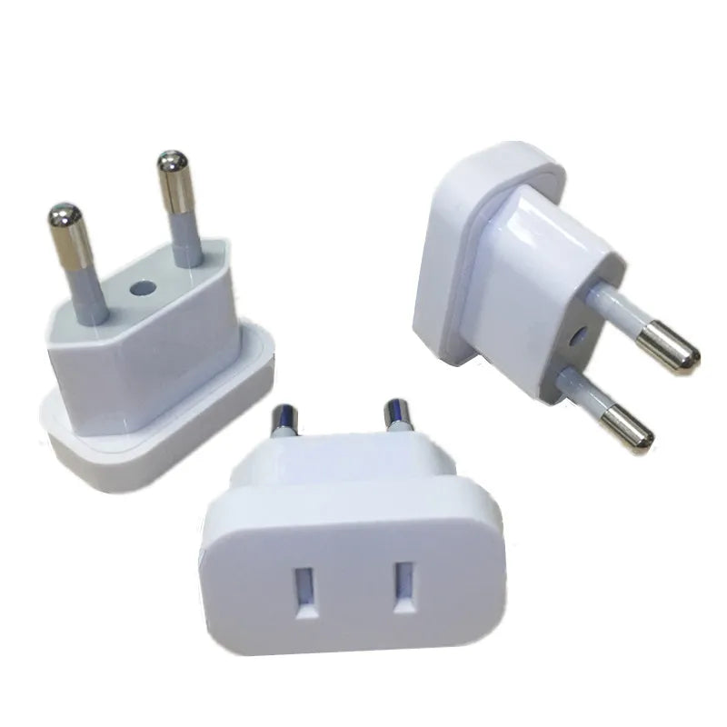 4.8mm US To EU Adapter Travel Converter Adapter American us to eu Plug Euro Plug electrical Adapter AC Electrical Socket Outlet
