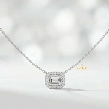 Luxury Emerald Cut Lab Grown Diamond Engagement Ring Solid 14K Gold Fine Jewelry Custom Bridal Bespoke Gift For Women