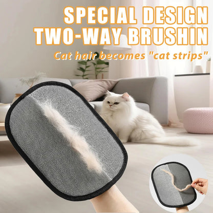 Pet Hair Removal Tool Reusable Static Removal Gloves, Double-Sided Grooming Gloves for Pets, Removes Pet Fur Hair for Carpets