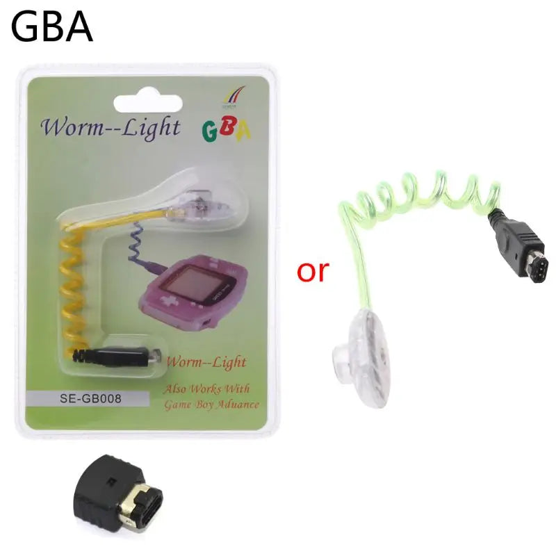 Worm Screen Light LED Night Lamp with Packing for GBA Gameboy Advance/for Game Boy Color GBC Console