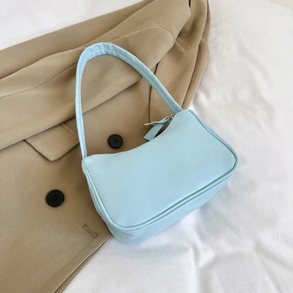 PU Candy Color Mini Handbag Women Shoulder Bag Girls Small Hand Bag Key Phone Pouch Coin Purse Card Bags Card Holder for Women