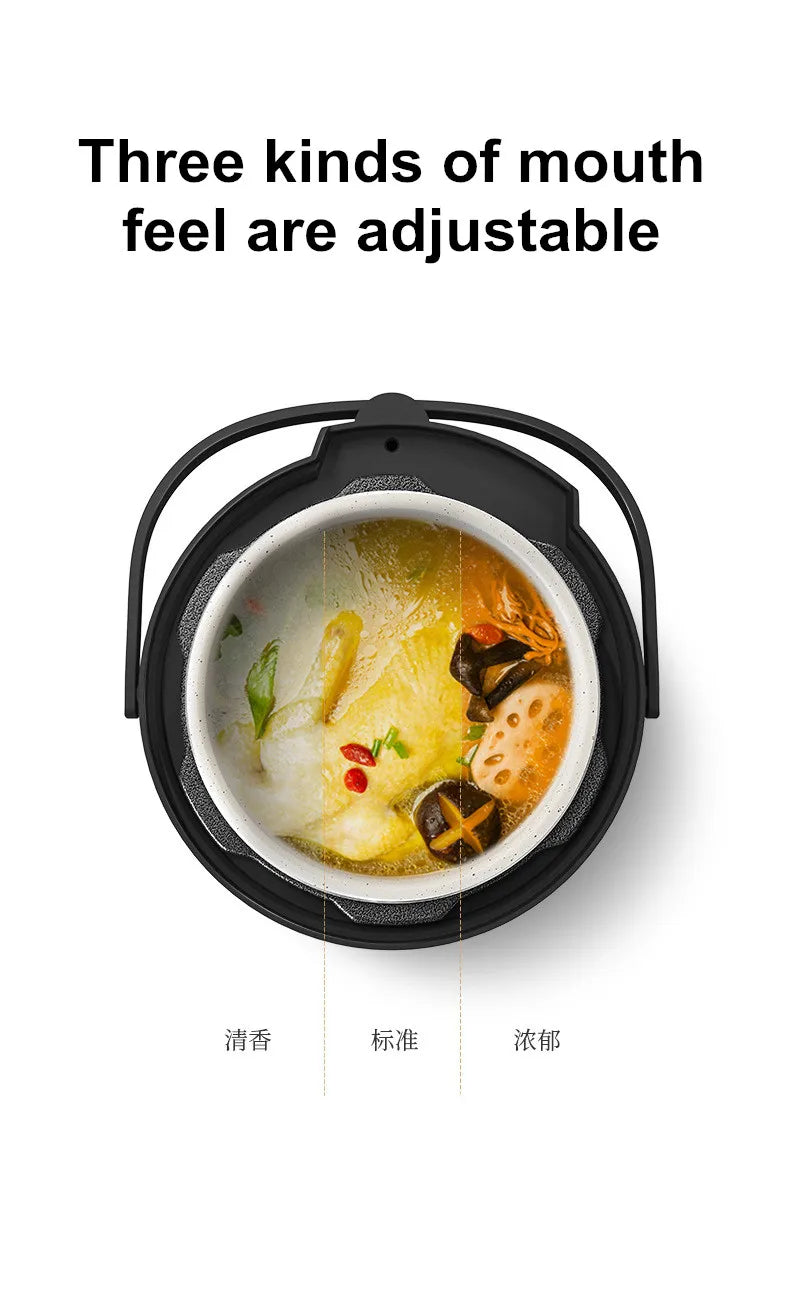 750W 2L Electric Rice Cooker Ceramic Glaze Pot 24H Pressure Cooker Multifunctional Automatic Rice Cooker for Small Kitchens
