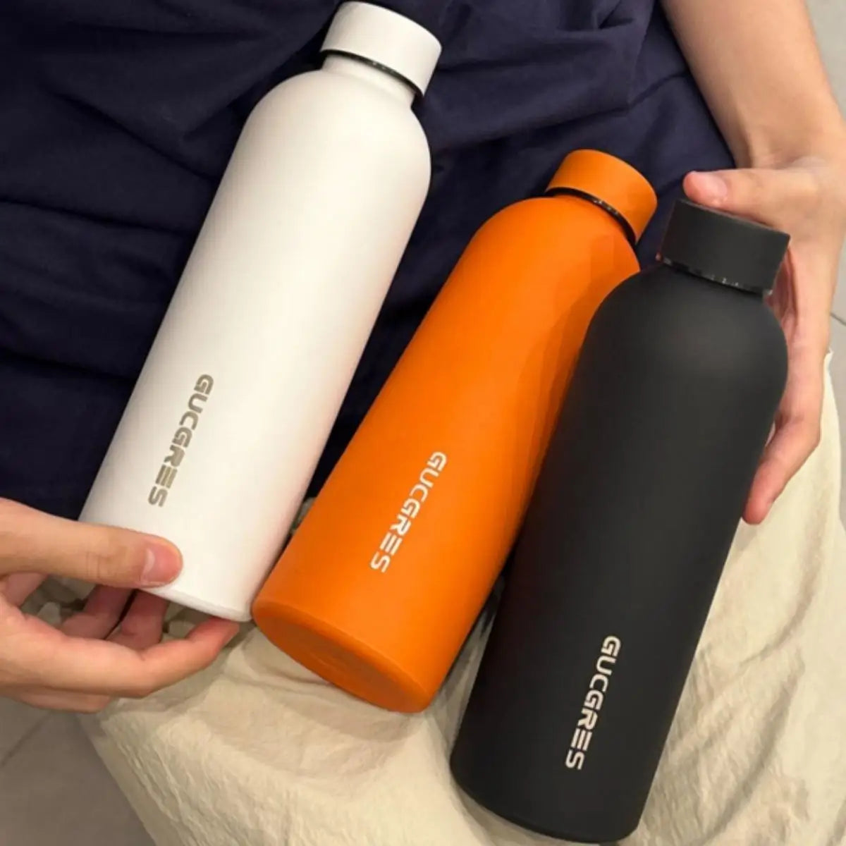 American Style Dual-Layer Stainless Steel Cup Portable Water Bottle Sports Wide Mouth Insulated Thermos Flask for Outdoor Use