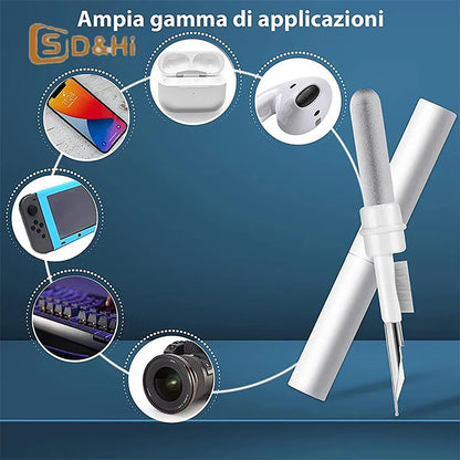 Multifunctional Headphone Cleaning Pens Bluetooth Earphone Cleaning Tools Phone PC Screen Keyboard Integrated Cleaning Brush Kit