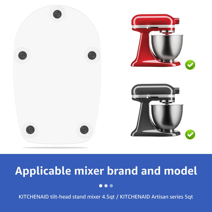 Mixer Slider Mat Tray Compatible for 4.5 QT Tilt Head Stand Acrylic/Wooden Mixer Mover Slider Pad Kitchen Appliance Accessories