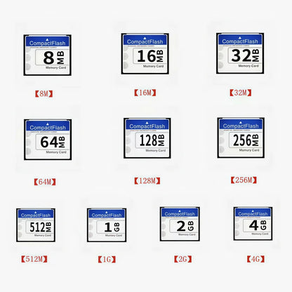Small Capacity CF Card 16MB 32MB 64MB 128MB 256MB 512MB 1GB 2GB Memory Card Compact Flash Card