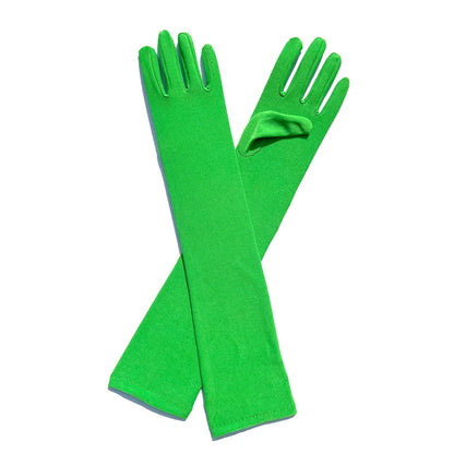 Ladies Mittens Milk Silk Stretch Ladies Gloves Festival Party Group Show Bar Dance Dress Up Gloves 45Cm Long Gloves C013