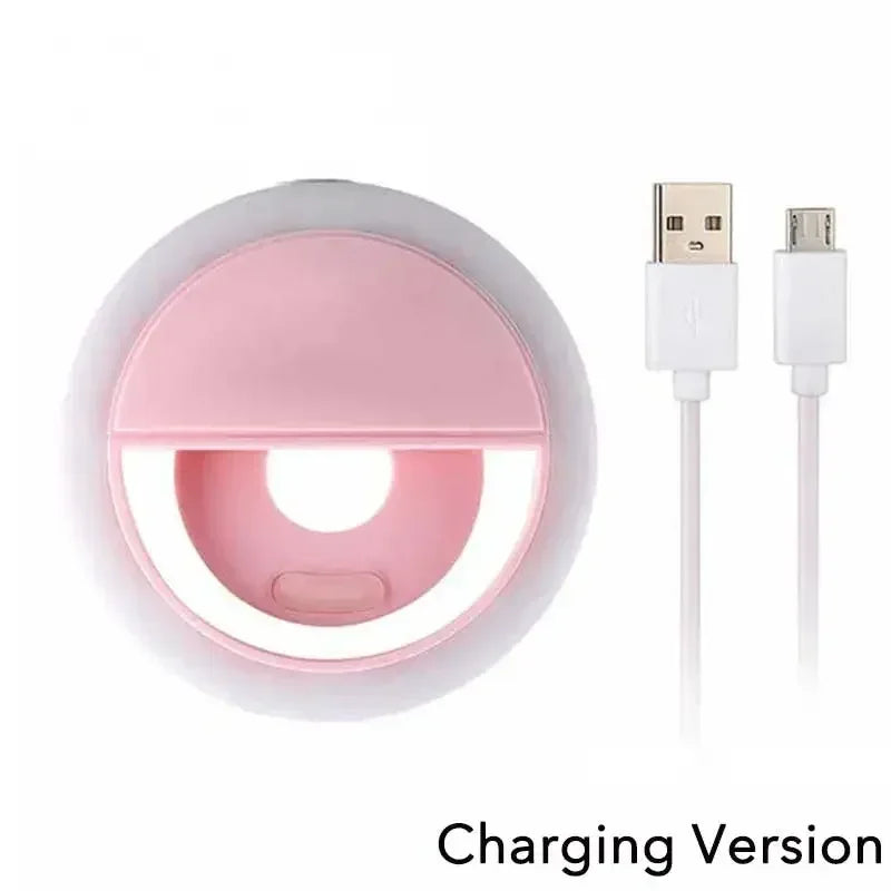 Led Selfie Ring Light USB Charge LED Selfie Fill Light Mobile Phone Live Broadcast Video LED Selfie Ring Lamp For All Smartphone