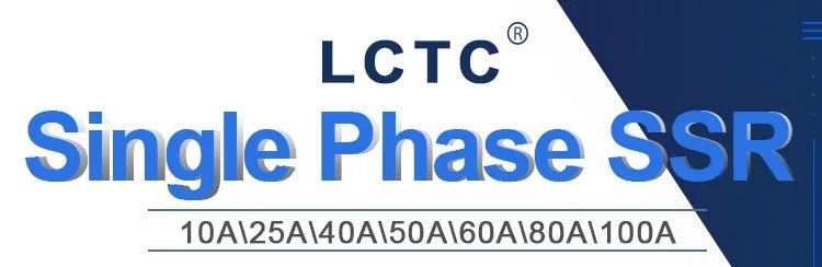 LCTC 1PCS SSR Solid State Relay DC To AC AC To AC DC To DC 10A 25A 40A 50A 60A 80A 100A Non-contact Relay 3-32VDC
