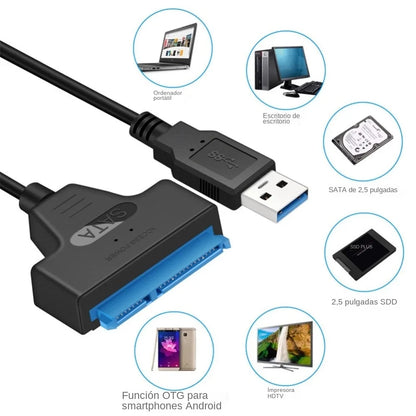 30CM SATA to USB 3.0 Adapter Cable For 2.5 inch Hard Drive HDD/SSD Data Transfer External Hard Disk Drive Converter Support UASP
