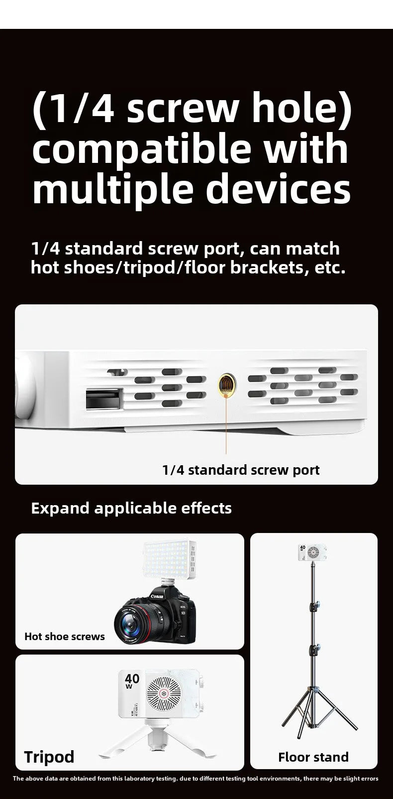 Portable LED video light 40W mini small portable fill light with built-in rechargeable battery, which can charge mobile phone PD