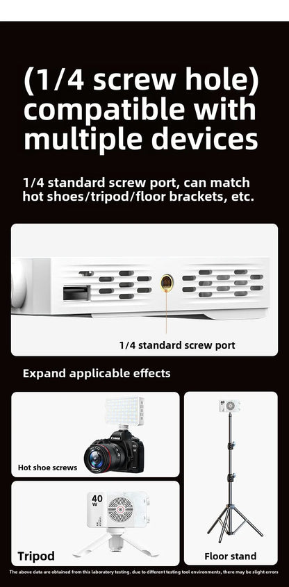 Portable LED video light 40W mini small portable fill light with built-in rechargeable battery, which can charge mobile phone PD