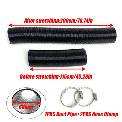 42mm 60mm 75mm 90mm Diameter 60-200cm Length Air Diesel Parking Heater Duct Pipe Tube Hose For Webasto Eberspacher Car Camper