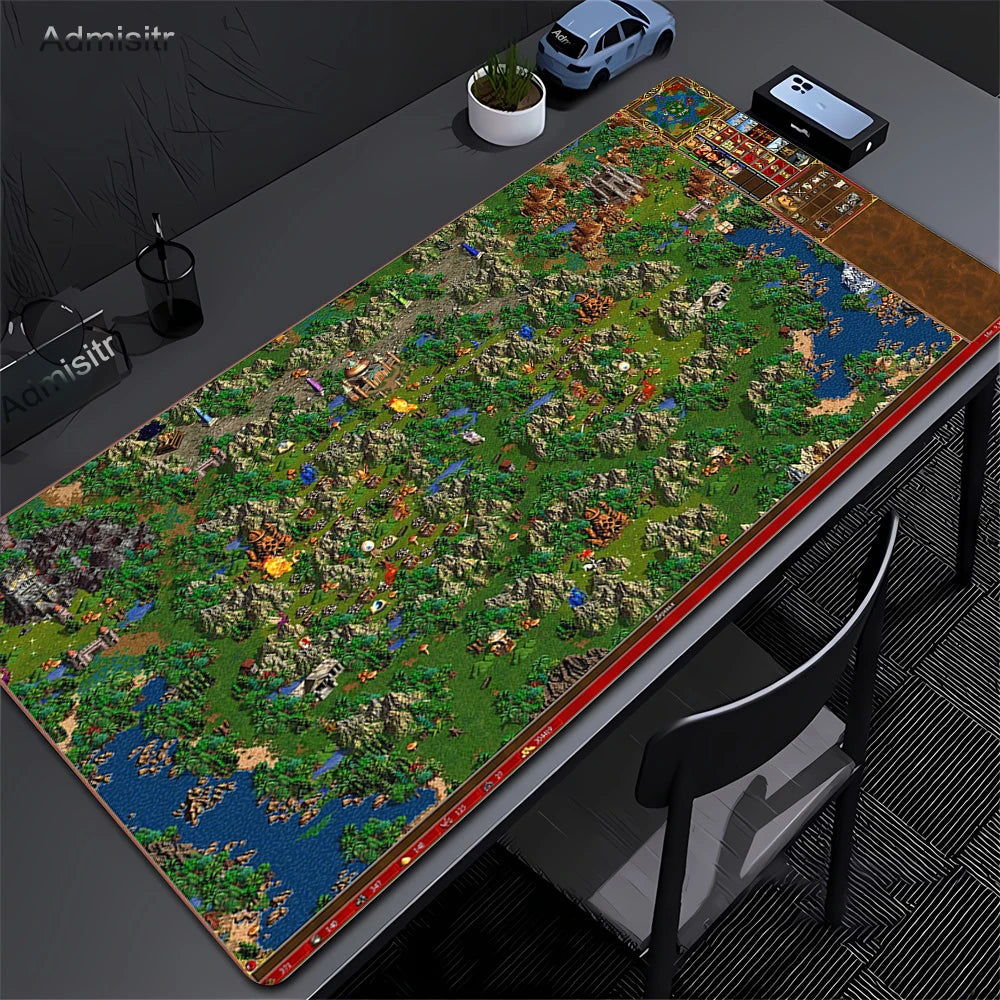 Anime Heroes of Might and Magic 3 Map Mousepad Gaming Laptops Keyboard Mat Desk Protector Deskmat Mats Laptop Gamer Mouse Pad