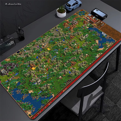Anime Heroes of Might and Magic 3 Map Mousepad Gaming Laptops Keyboard Mat Desk Protector Deskmat Mats Laptop Gamer Mouse Pad