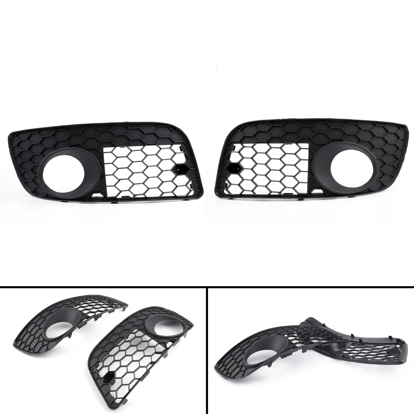 New Front Bumper Fog Lamp Lights Grill Grille L/R For VW GOLF MK5 GTI 2006-2009