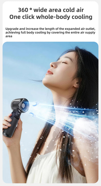Portable Mini Fan Water Mist Spray Fan 3600mAh 5 Speeds Handheld Foldable Neck Hanging Small Fans Humidifier USB Rechargeable