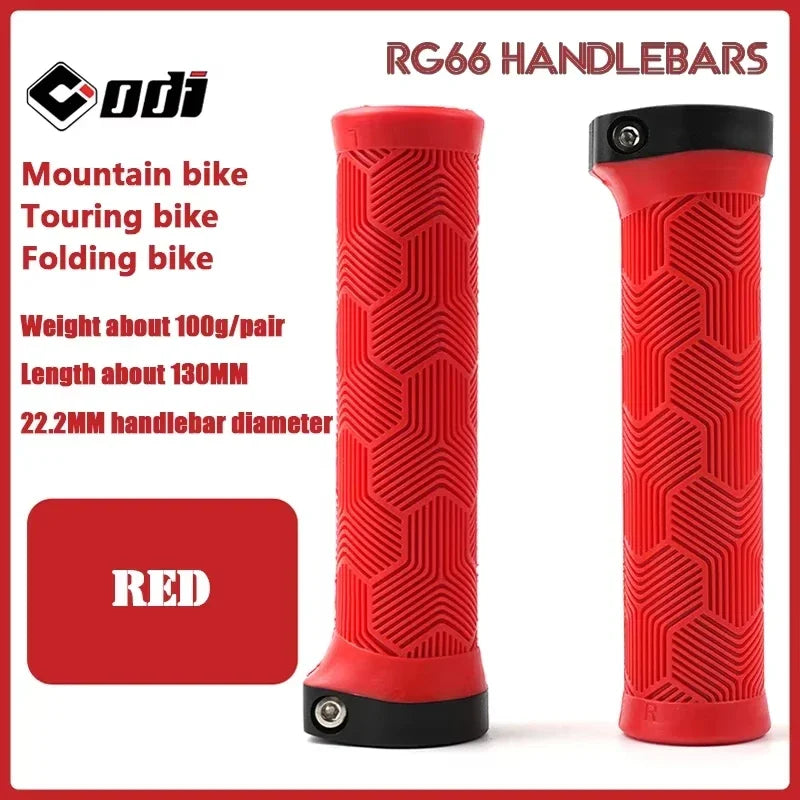 ODI Rubber Bicycle Grips 22mm Set Ergonomic MTB Handlebar Grips for Dirt Pit BMX And Mountain Bike in Purple Brown Pink Black