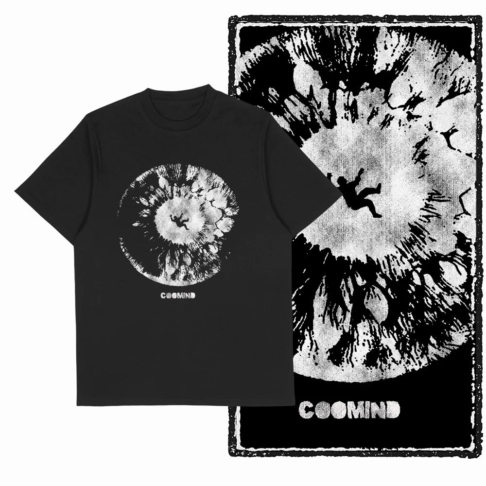 Coolmind U4 Streetwear Cool Print Exclusive Graphic T shirt fo men 100% Cotton Big Size vintage BLACK men's novelty tee shirt