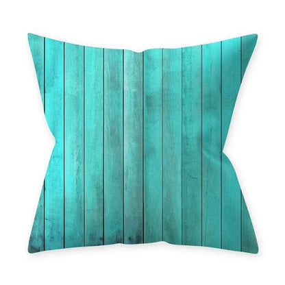 Housse de coussin bleu turquoise, coussins décoratifs pour canapé, housses de coussin géométriques en polyester, 45 x 45 cm, coussins décoratifs, taies d'oreiller simples