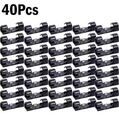 Cable Organizer Clips Wire Holder Self Adhesive Desktop Cord Management for PC Mouse USB Power Cord Fixer Wall Car Home Office