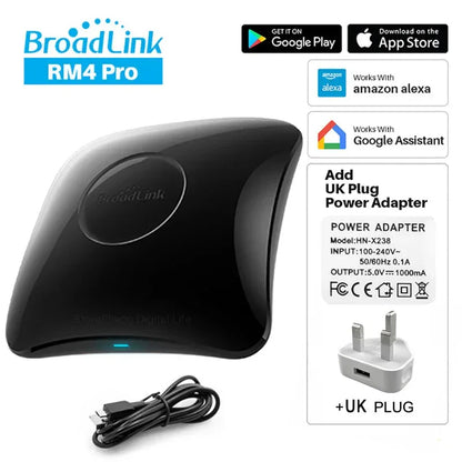Broadlink RM4 Pro Universele Intelligente Afstandsbediening Smart Home Wifi +IR+ Rf Schakelaar Works met Alexa