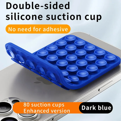 Suction Cup Phone Case Mount Double-Sided,Silicon Sticky Phone Stand for iPhone Android Selfies Hands-Free Strong Grip Holder