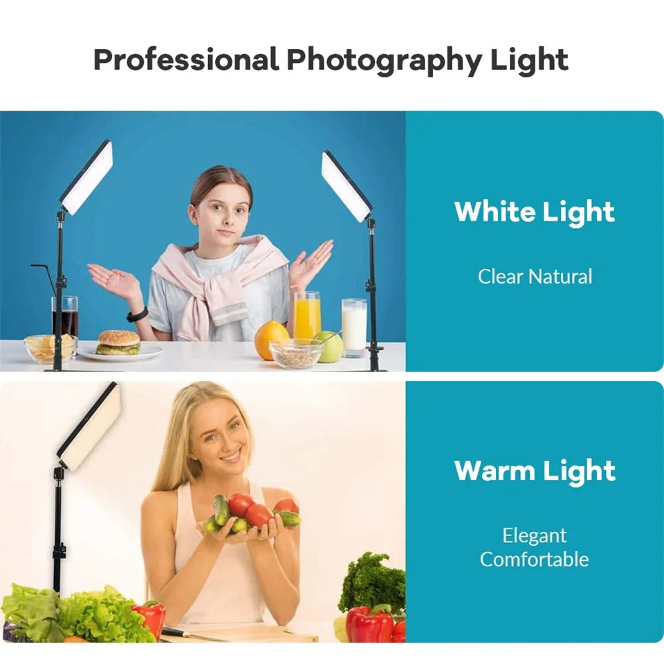 MEUYAG 11 Inch 2700K-6500K LED Panel Light Photographic Lighting Portable Video Fill Light for Photography Shooting