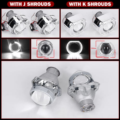 3 inch Projector Lens H7 For Hella 3R Headlights Retrofit Kit Single Xenon Moto Low Beam Auto Lamp H7 D2S D2H LED HID Car Light
