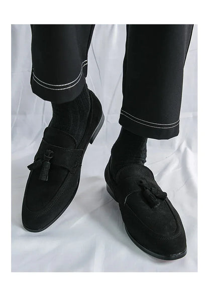 Fashion Casual Business Shoes Men High Quality Office Social Leather Shoes Men Slip On Loafers Man Tassel Men's Dress Shoes