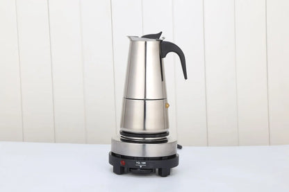 Electric Coffee Pot 1PC Coffee Maker Quick Convenient Electric Oven Coffee Maker Home Office Stainless Steel