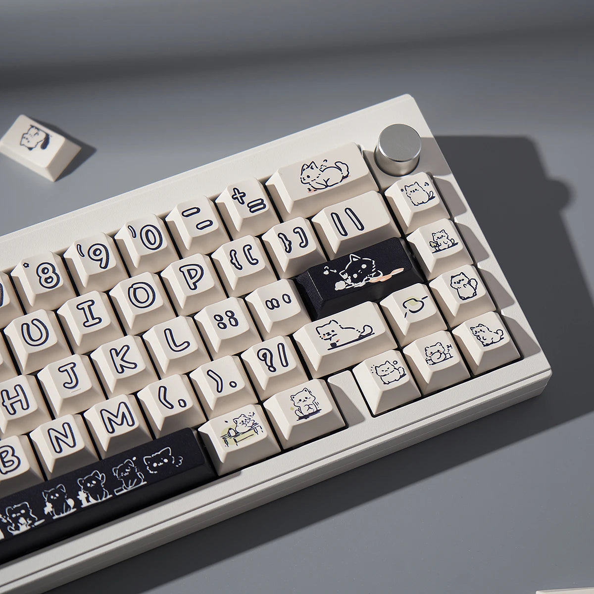 148 Keys Cute Kitten Cat Keycaps DYE-SUB Cherry Profile PBT Keycaps For Cherry MX Switch Mechanical Keyboards