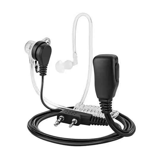 2 Pin PTT MIC Headset Covert Acoustic Tube In-ear Earpiece For Kenwood TYT Baofeng UV-5R BF-888S CB Two Way Radio Accessories by PDG ibma