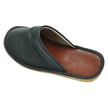 PU Slippers Men Big Sizes Home Male Indoor House for Men's Waterproof Leather Slippers Women Luxury Soft Flat Bedroom Shoes
