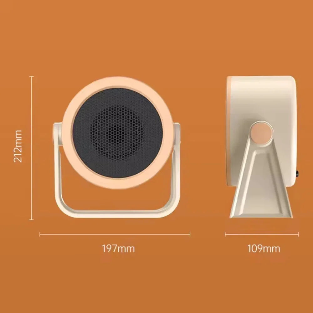 Desktop Heater Electric Hot Air Blower Portable Fan Stove Warm Mini Radiator Home Office Room Warmer for Winter Low Consumption