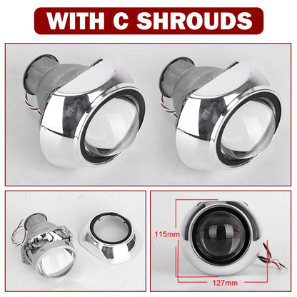 3 inch Projector Lens H7 For Hella 3R Headlights Retrofit Kit Single Xenon Moto Low Beam Auto Lamp H7 D2S D2H LED HID Car Light