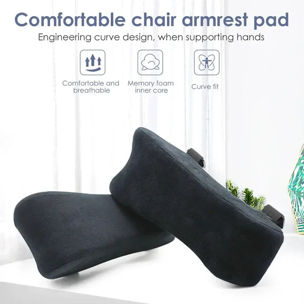 Office Chair Arm Pads with Cooling Gel,Memory Foam Armrest Pads for Gaming Chair Arm Rest Covers for Desk Chair Armrest Cushions