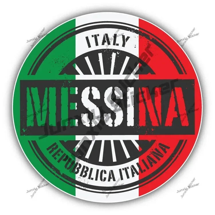 Lombardia Marche Molise Italy Flag Emblem Vinyl Sticker Decoration Naples Napoli Modena Messina Milan Italia Round Seal Flag