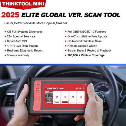 THINKCAR THINKTOOL MINI 2 CANFD Auto Car  Diagnostic Tools Obd2 Scanner Bi-directional Scan Tool 28 Resets Full System Diagnose