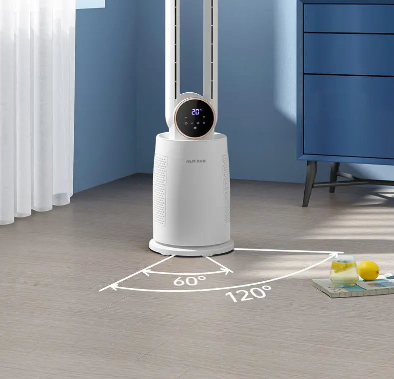 Bladeless Tower Fan with Remote Control 120° Oscillating Air Purifier for Baby Room/Dorm Quiet Floor Fan with Sterilization