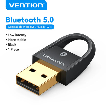 Vention USB Bluetooth Adapter 5.0 5.1 5.3 5.4 6.0 Dongle for PC Speaker Wireless Mouse Keyboard Music Audio Receiver Transmitter