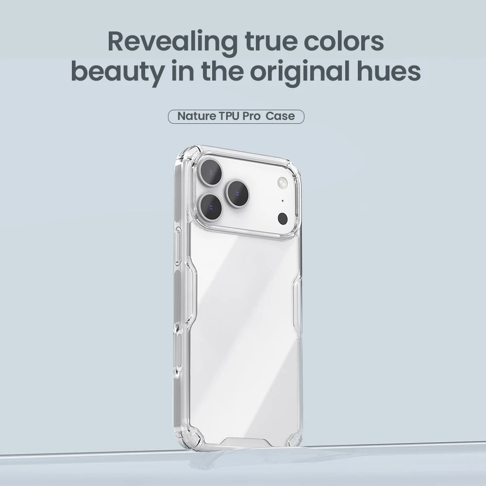 Nillkin for iPhone 17 Pro Max 16 Pro Max 15 Pro  14 13 iPhone series TPU+PC Silicone Soft Transparent Phone Back Cover