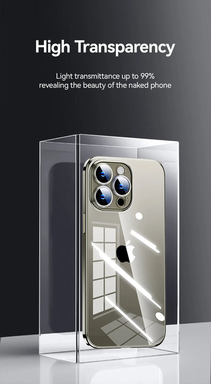 Joyroom Transparent Phone Case For iPhone 16 Pro Max Anti-Drop Phone Cover For iPhone 15 Pro Max Shockproof With Len Protection
