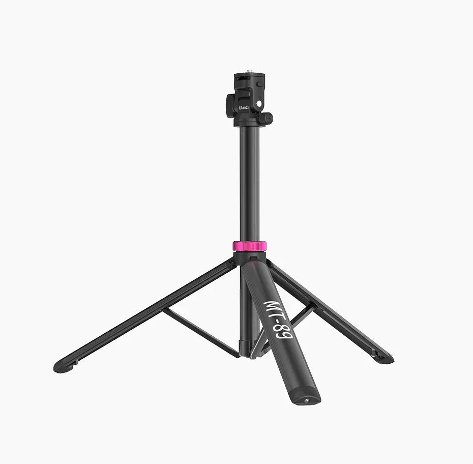 Ulanzi MT-89 2M Quick-Release Light Stand with Cold Shoe Mount 8-Section Extend for Action Camera Phone Clamp Photograph Tripod