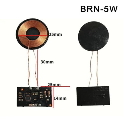 1A 3W 600mA/5W Wireless Charging Receiver Module Small Coil Built-in 5V Charging Wireless Charger PCBA Board